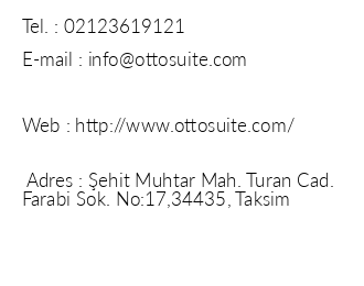 Otto Suite Taksim iletiim bilgileri